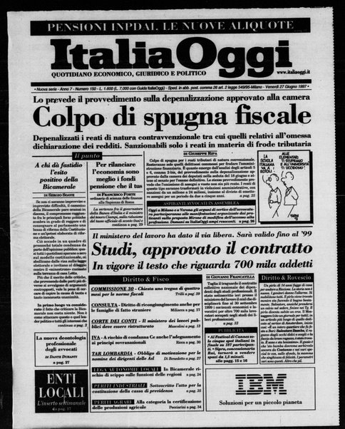 Italia oggi : quotidiano di economia finanza e politica